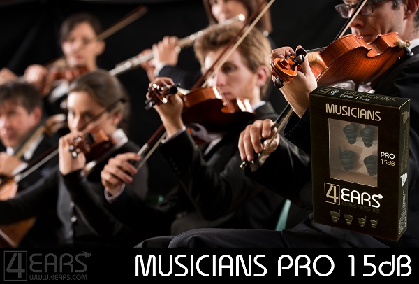 4EARS Professionele Oordoppen Musicus Oordopjes Orkest Muzikant Gehoorbescherming Strijkers Viool